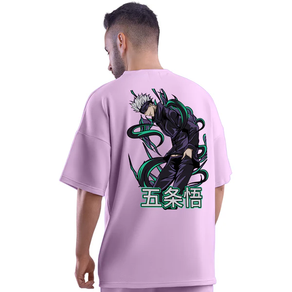 Gojo Sensei Lilac Unisex Oversized T-Shirt - Image 3